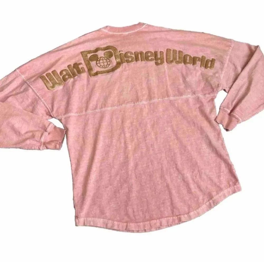 Disney Women's Pink and Gold Shirt Walt Disney World size Small